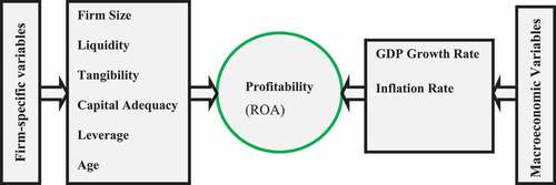 Figure 1. Theoretical model on determinants of profitability.Source: Developed based on pieces of literature