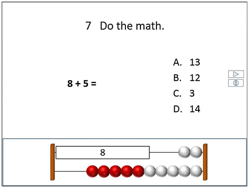 Figure 4. Example of a multiple-choice question in the quiz.