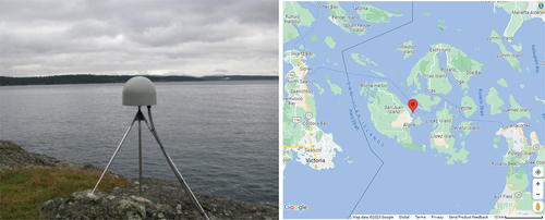 Figure 3. The left map shows the environment of station SC02 (facing east) and the right map shows the location of station SC02 (scale: 1:10km).