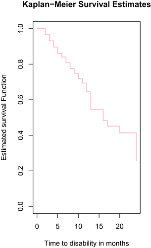 Figure 1 Kaplan–Meier survival function.