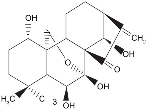 Figure 1 The chemical structure of oridonin.
