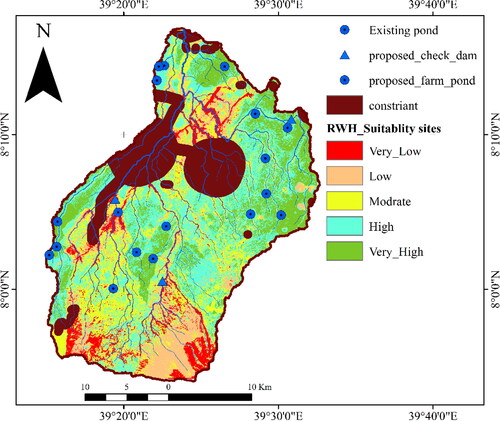 Figure 17. Constrain map (left) and RWH suitability class of the study area (right).