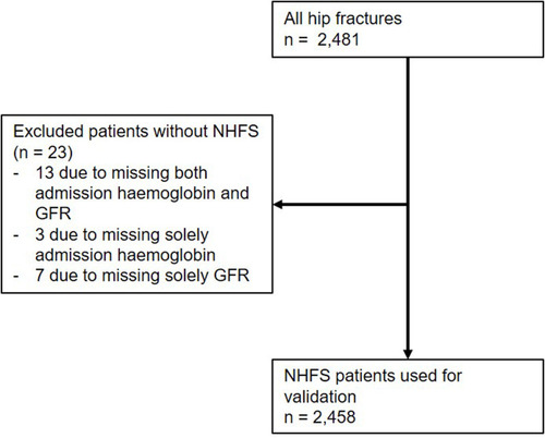 Figure 1 Flowchart of patient inclusion.