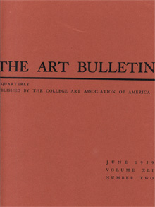 Cover image for The Art Bulletin, Volume 41, Issue 2, 1959