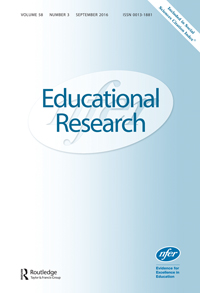 Cover image for Educational Research, Volume 58, Issue 3, 2016