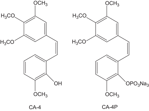 Figure 1.  Structural diagrams of CA-4 and CA-4P