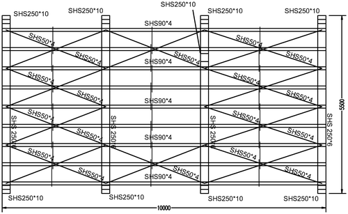 Figure 1. Plan view of the single-storey steel-framed building.