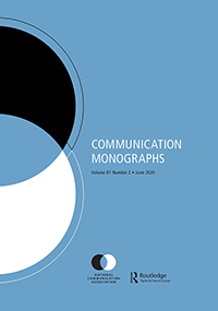 Cover image for Communication Monographs, Volume 87, Issue 2, 2020