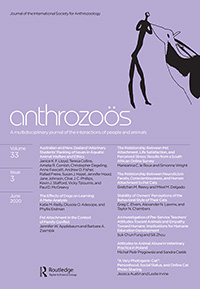 Cover image for Anthrozoös, Volume 33, Issue 3, 2020