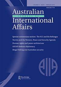Cover image for Australian Journal of International Affairs, Volume 73, Issue 1, 2019
