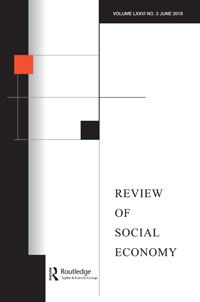 Cover image for Review of Social Economy, Volume 65, Issue 1, 2007