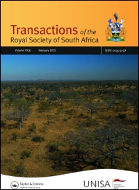 Cover image for Transactions of the Royal Society of South Africa, Volume 52, Issue 2, 1998