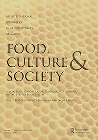 Cover image for Food, Culture & Society, Volume 22, Issue 2, 2019