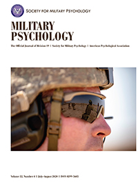 Cover image for Military Psychology, Volume 32, Issue 4, 2020