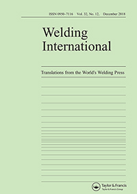 Cover image for Welding International, Volume 32, Issue 12, 2018