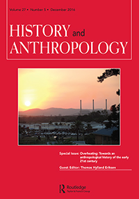 Cover image for History and Anthropology, Volume 27, Issue 5, 2016