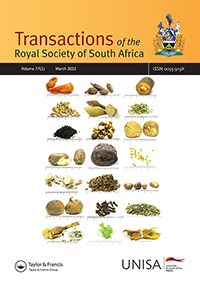 Cover image for Transactions of the Royal Society of South Africa, Volume 77, Issue 1, 2022