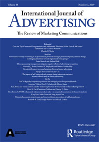 Cover image for International Journal of Advertising, Volume 38, Issue 3, 2019