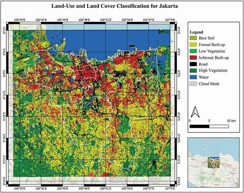 Figure 9. Second round of land-use and land cover classification on Landsat 8 using OSM for developing the training set