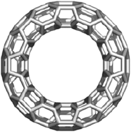 Fig. 4 A achiral polyhex nanotorus (or toroidal fullerenes) T[p,q].