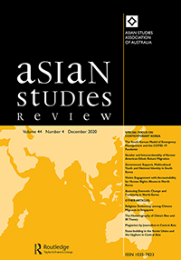 Cover image for Asian Studies Review, Volume 44, Issue 4, 2020