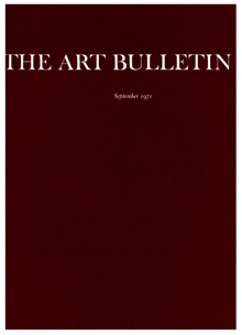 Cover image for The Art Bulletin, Volume 53, Issue 3, 1971