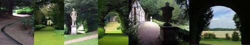 Figure 4. The sequence of views along the path in Rousham garden, Oxfordshire (Photo C. Molinari, taken Citation2019).