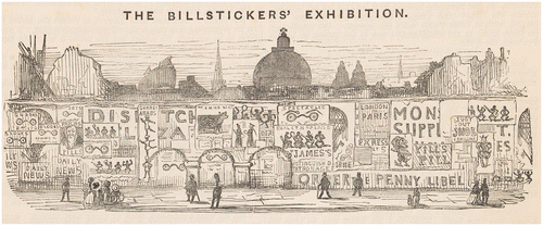 Figure 7. ‘The Billstickers’ Exhibition’, Punch 29 May 1847. Image supplied courtesy of the Borthwick Institute for Archives.