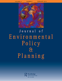 Cover image for Journal of Environmental Policy & Planning, Volume 21, Issue 1, 2019
