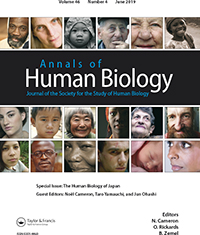 Cover image for Annals of Human Biology, Volume 46, Issue 4, 2019