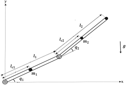 Figure 1. 2-link robot manipulator system.