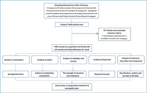 Figure 1 Analysis flow chart of acupuncture for neuropathic pain.