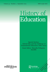 Cover image for History of Education, Volume 44, Issue 5, 2015