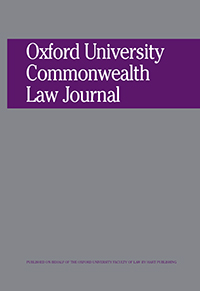 Cover image for Oxford University Commonwealth Law Journal, Volume 10, Issue 1, 2010