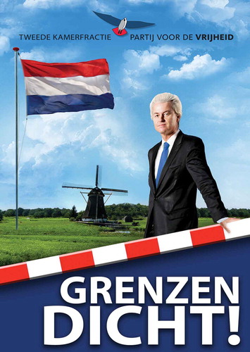 Figure 2. 'Close the borders!' Campaign folder, 2015, taken from www.pvv.nl. Reproduced with permission: Party for Freedom, 2017.