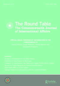 Cover image for The Round Table, Volume 104, Issue 6, 2015