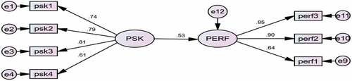 Figure 3. The structural model 1.