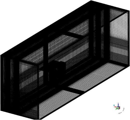 Figure 4. Isometric view over the mesh in the office room.