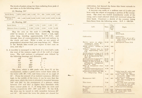 Figure 5. Examination Paper (extract), 1911