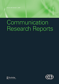 Cover image for Communication Research Reports, Volume 38, Issue 1, 2021