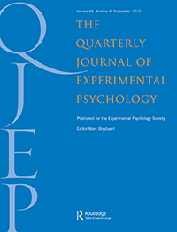 Cover image for The Quarterly Journal of Experimental Psychology, Volume 68, Issue 9, 2015