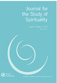 Cover image for Journal for the Study of Spirituality, Volume 4, Issue 2, 2014