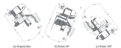 Figure 7. Experimental data before and after rotation.