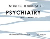 Cover image for Nordic Journal of Psychiatry, Volume 73, Issue 7, 2019