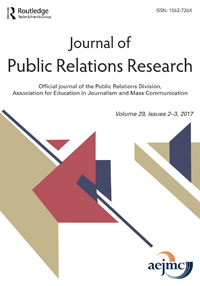 Cover image for Journal of Public Relations Research, Volume 29, Issue 2-3, 2017