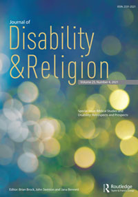 Cover image for Journal of Disability & Religion, Volume 25, Issue 4, 2021