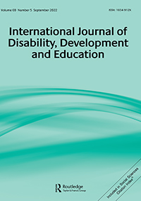 Cover image for International Journal of Disability, Development and Education, Volume 69, Issue 5, 2022