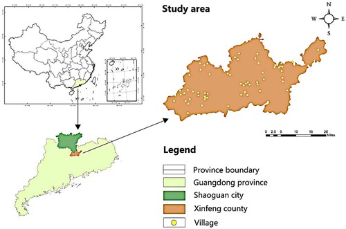 Figure 1. Study area in Chinese territory.Note: This figure is based on a standard map downloaded from the standard map service system of the Ministry of Natural Resources of the People's Republic of China with approval number GS(2019)1822. The base map has not been modified.