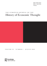 Cover image for The European Journal of the History of Economic Thought, Volume 29, Issue 4, 2022