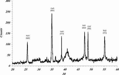 Figure 4. XRD pattern of the CNTNs.